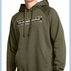 Under Armour UA Rival Hoodie Camo Chest Stripe Small NWT